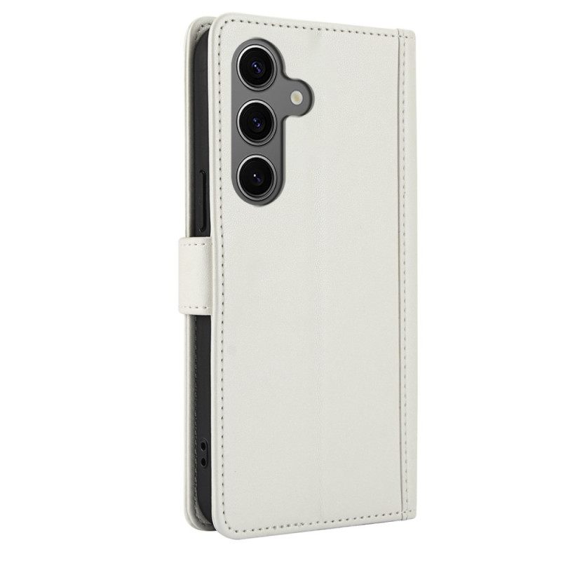 Leren Hoesje Voor Samsung Galaxy S25 5g Draagkoord