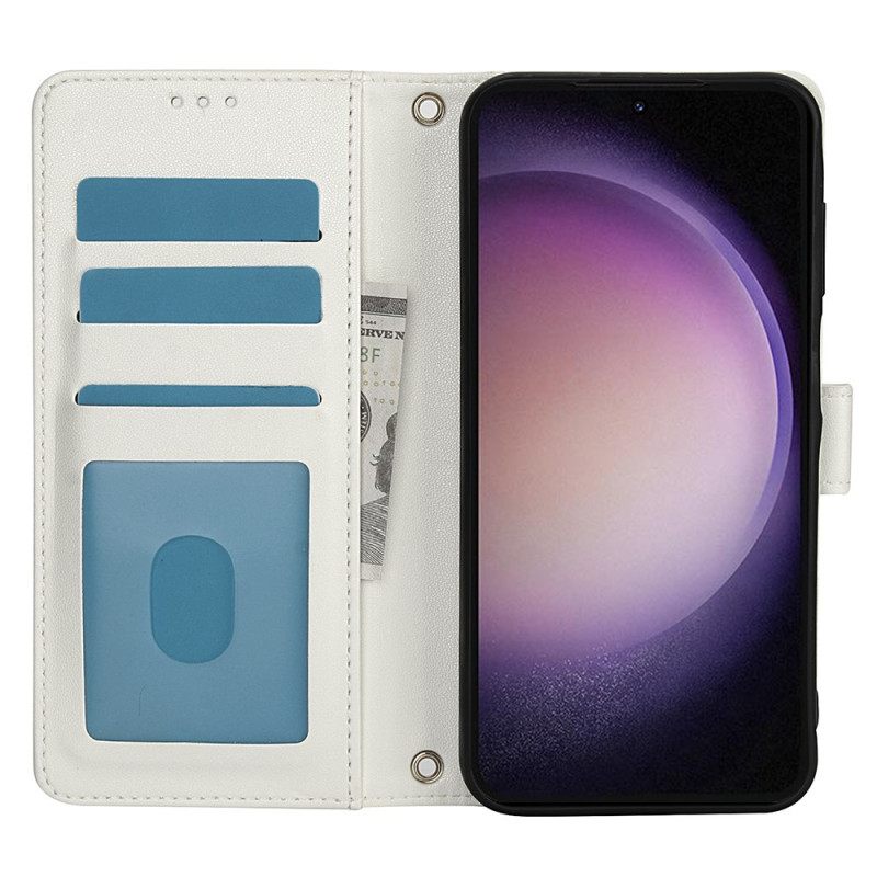 Leren Hoesje Voor Samsung Galaxy S25 5g Draagkoord