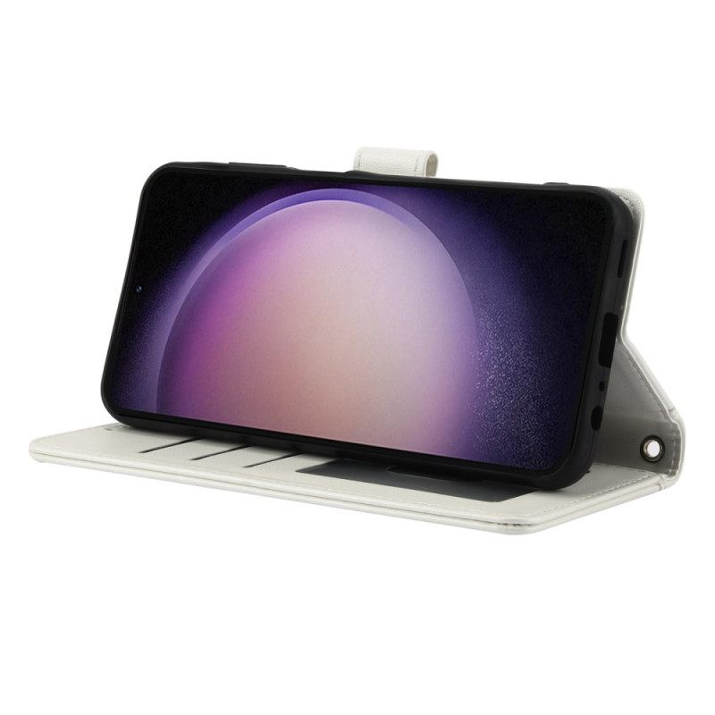 Leren Hoesje Voor Samsung Galaxy S25 5g Draagkoord