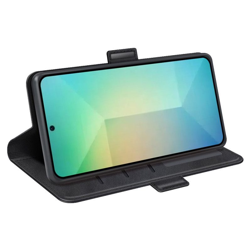 Leren Hoesje Voor Samsung Galaxy S25 5g Dubbele Sluiting