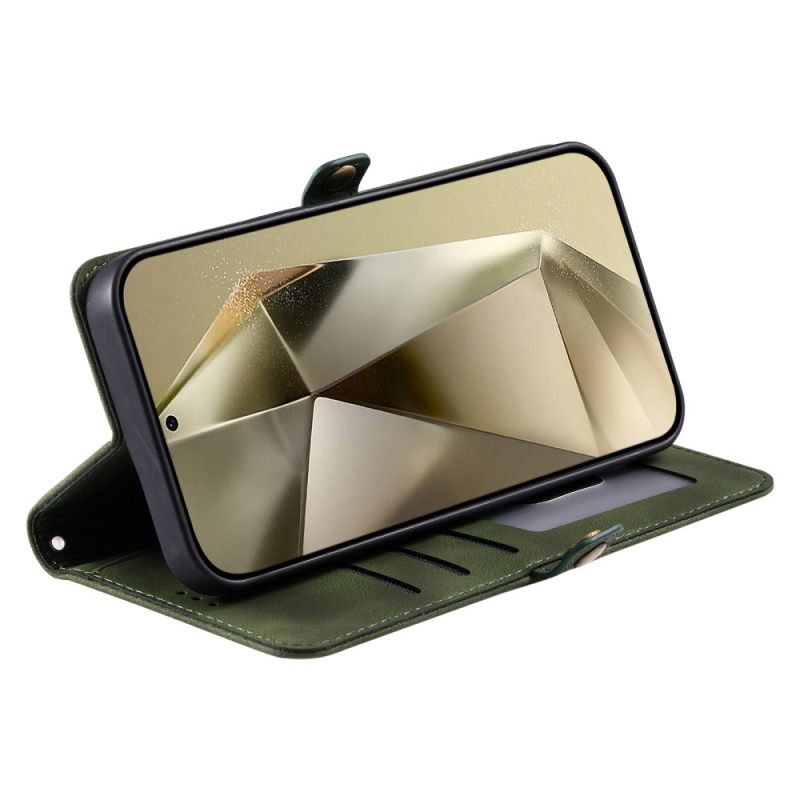 Leren Hoesje Voor Samsung Galaxy S25 5g Mandala Suède-effect