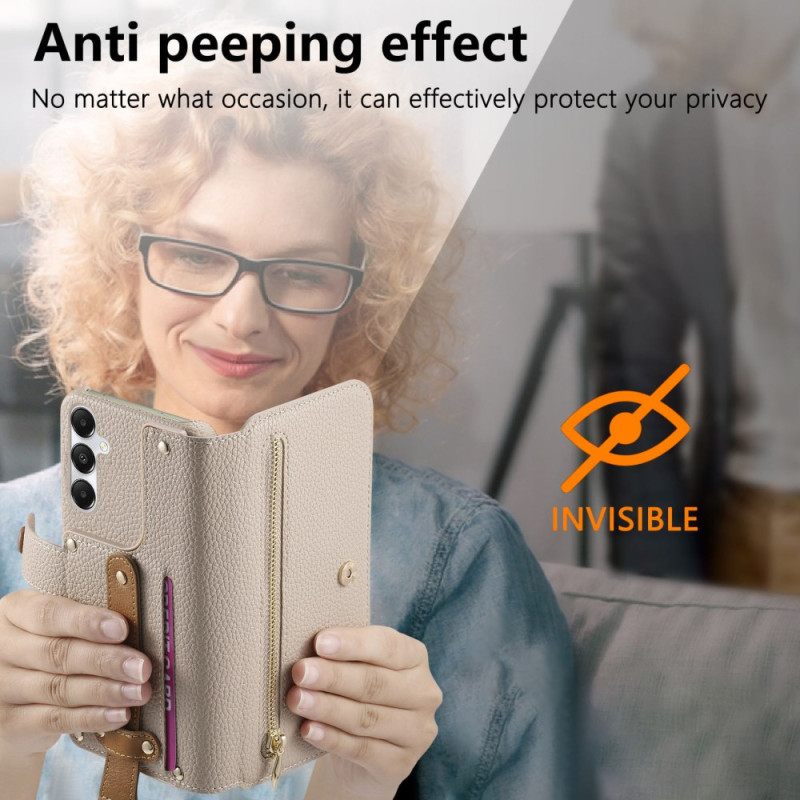 Leren Hoesje Voor Samsung Galaxy S25 5g Rfid-blokkering Van Imitatieleer