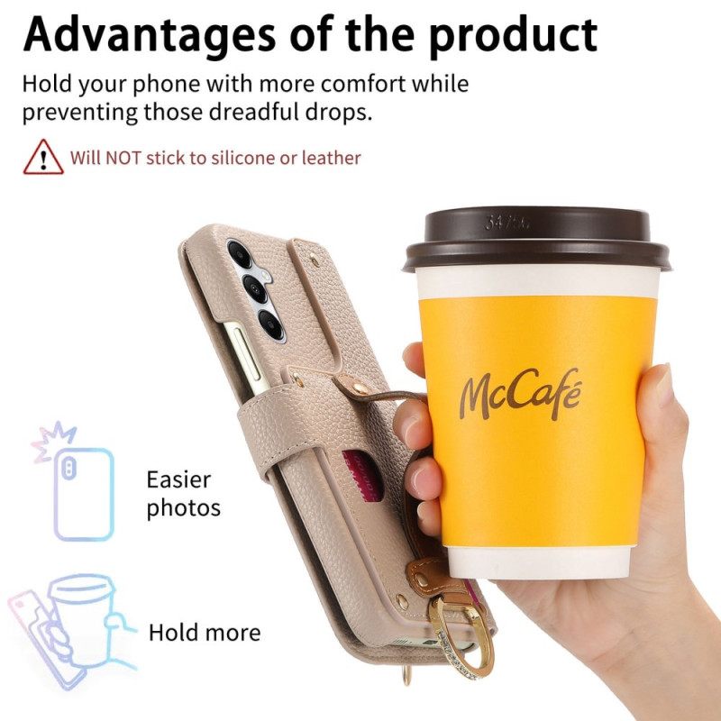 Leren Hoesje Voor Samsung Galaxy S25 5g Rfid-blokkering Van Imitatieleer