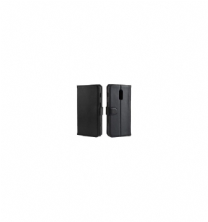 Folio-hoesje voor OnePlus 6T Premium Leder - Zwart