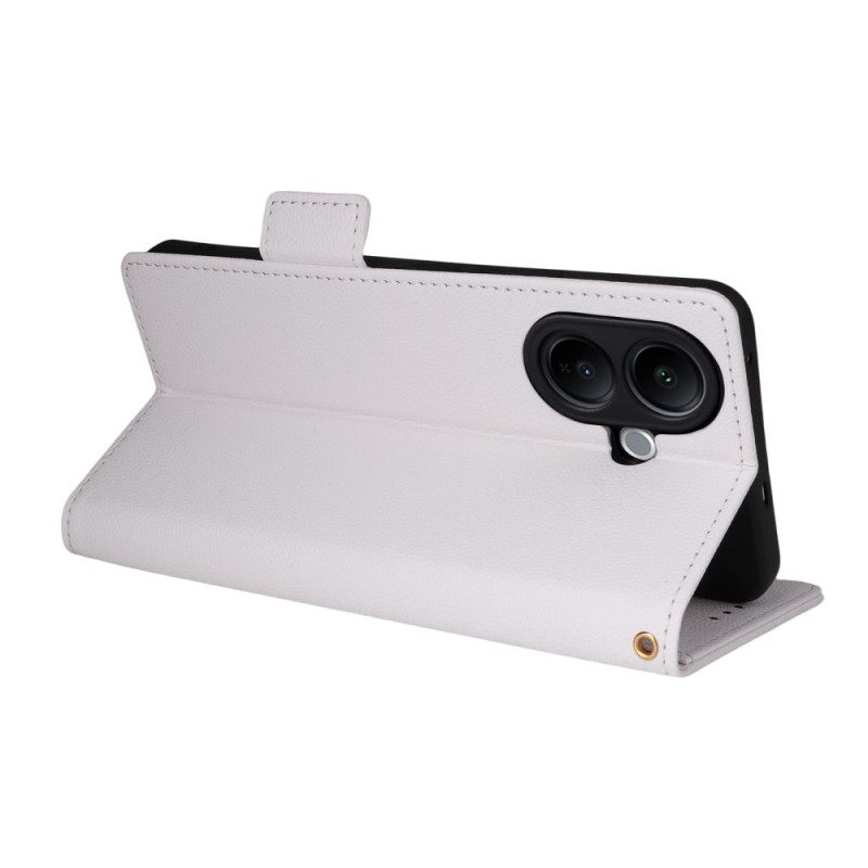 Flip Case Leren Vivo V60 Lite Kunstleer Met Bandje