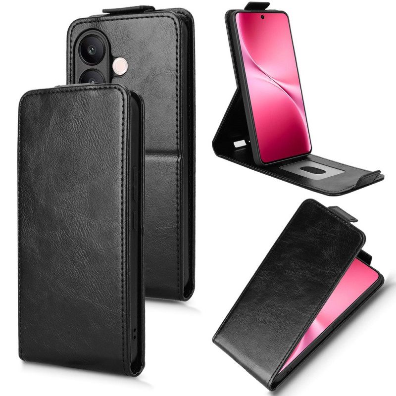 Flip Case Leren Vivo V60 Lite Ontwerp Met Verticale Klep