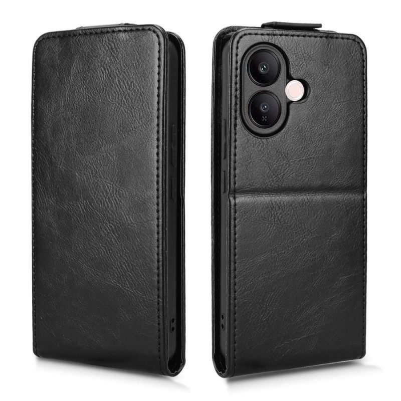 Flip Case Leren Vivo V60 Lite Ontwerp Met Verticale Klep