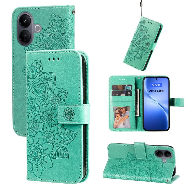 Folio-hoesje Vivo V60 Lite Telefoonhoesje Mandala Print
