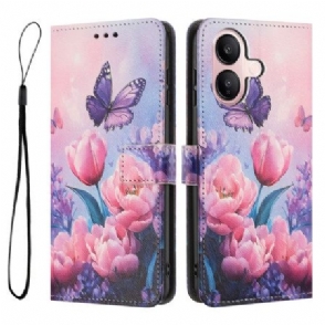 Folio-hoesje Vivo V60 Lite Telefoonhoesje Tulpen
