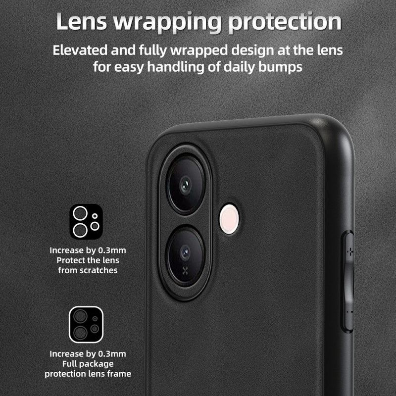 Hoesje Vivo V60 Lite Verstevigd Leereffect