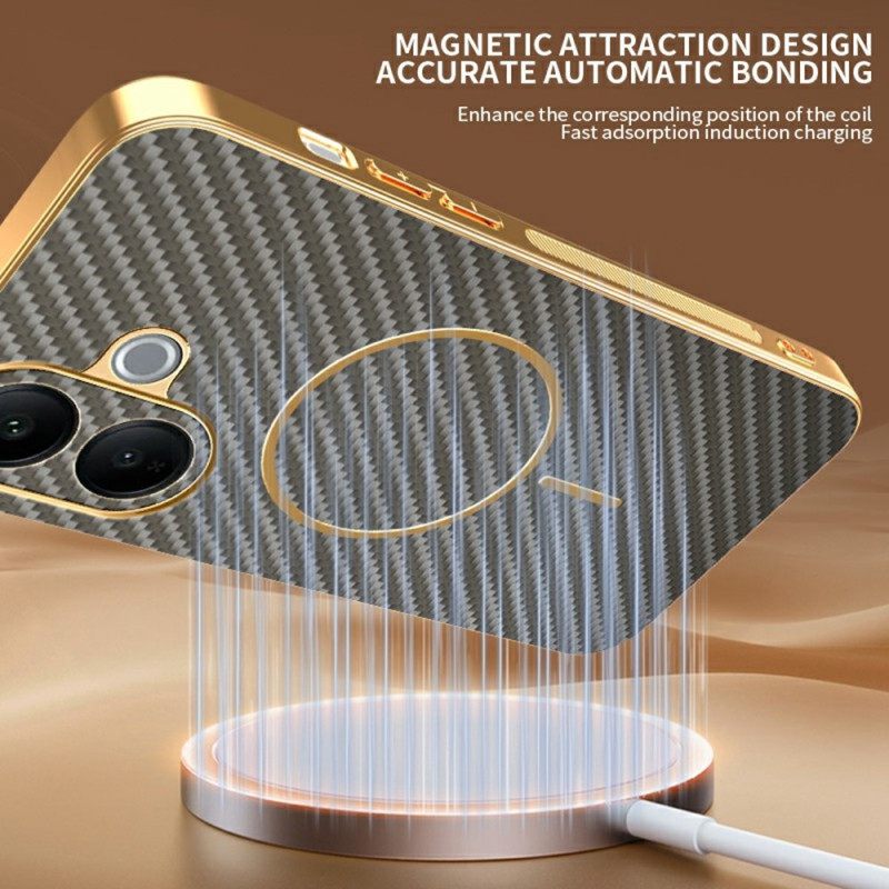 Hoesje Voor Vivo V60 Lite Koolstofvezeltextuur