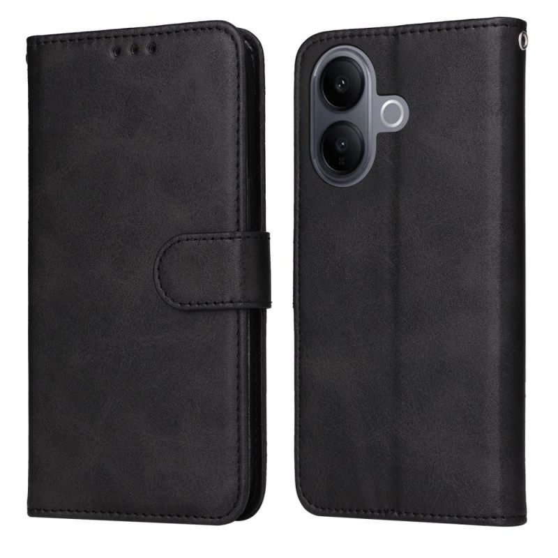 Leren Hoesje Vivo V60 Lite Leereffect Bescherming Hoesje