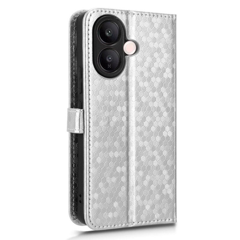 Leren Hoesje Voor Vivo V60 Lite Glitterstippenpatroon