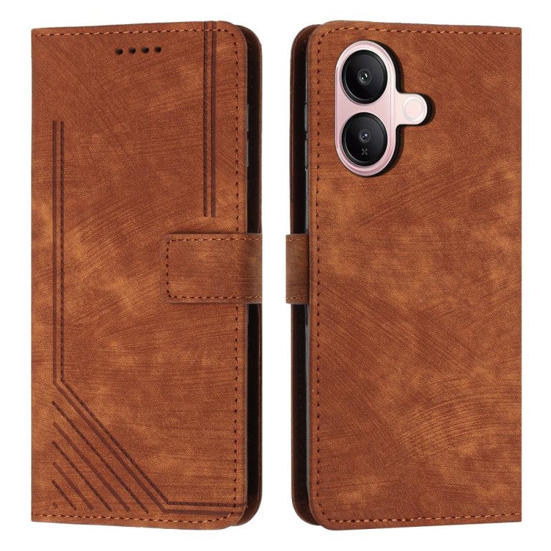 Leren Hoesje Voor Vivo V60 Lite Retro Design