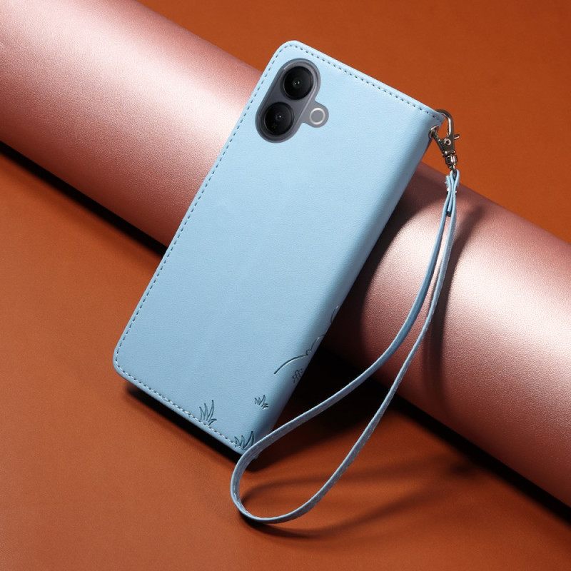 Leren Hoesje Voor Vivo V60 Lite Rfid-bescherming En Hondenpatroon