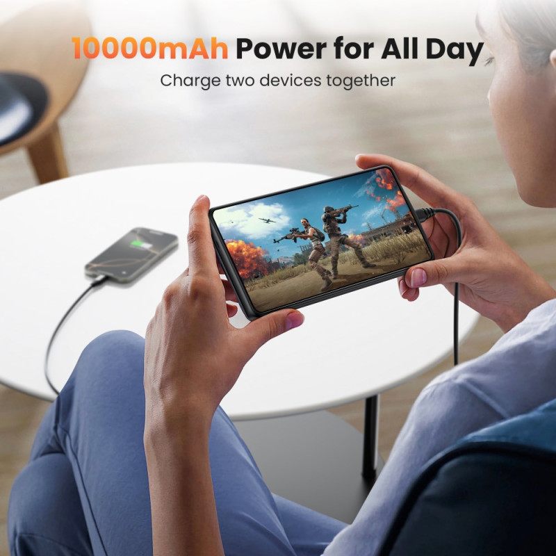 10000mah Batterijhoes Voor Samsung Galaxy S25 Plus / S24 Plus Met Oplader En Magnetische Bevestiging