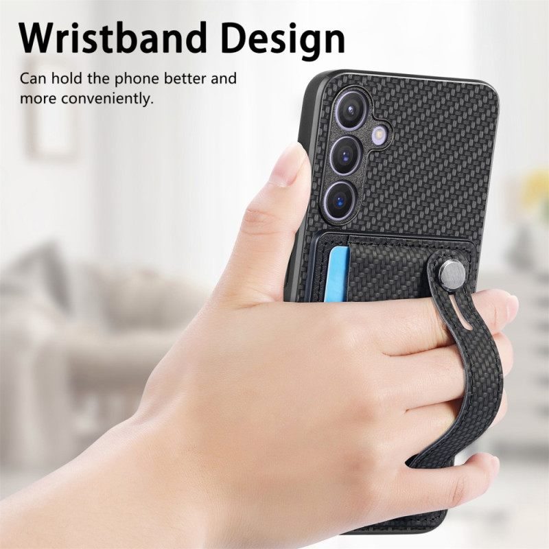 Case Hoesje Samsung Galaxy S25 Plus 5g Telefoonhoesje Bandje En Kaarthouder