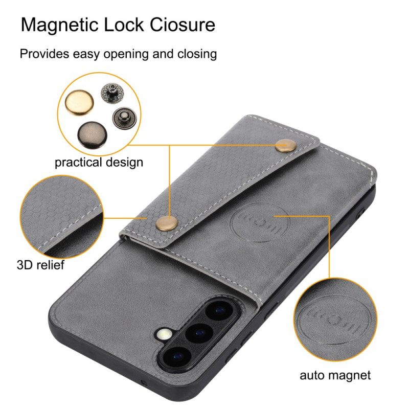 Cover Hoesje Samsung Galaxy S25 Plus 5g Telefoonhoesje Kaarthouder Van Imitatieleer