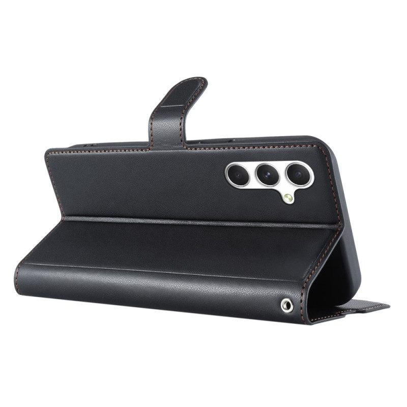 Flip Case Leren Samsung Galaxy S25 Plus 5g Stippenprint