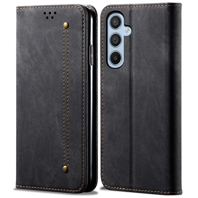 Folio-hoesje Samsung Galaxy S25 Plus 5g Denimstof