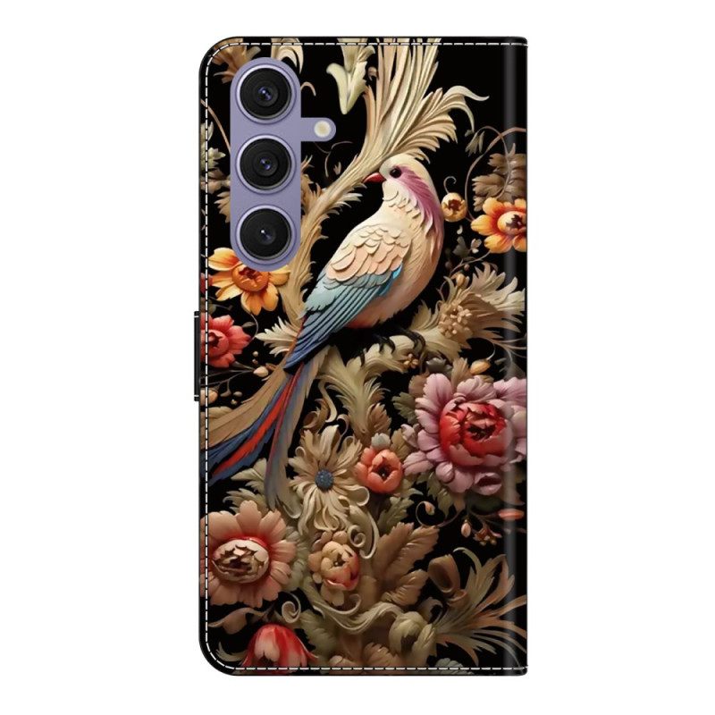 Folio-hoesje Samsung Galaxy S25 Plus 5g Telefoonhoesje Bloemen En Vogels