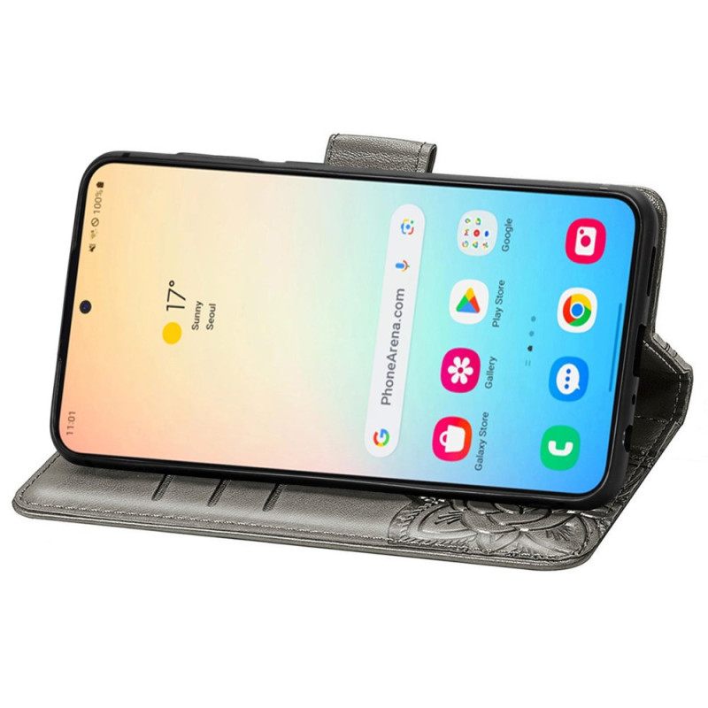 Folio-hoesje Samsung Galaxy S25 Plus 5g Telefoonhoesje Vlinder Kant