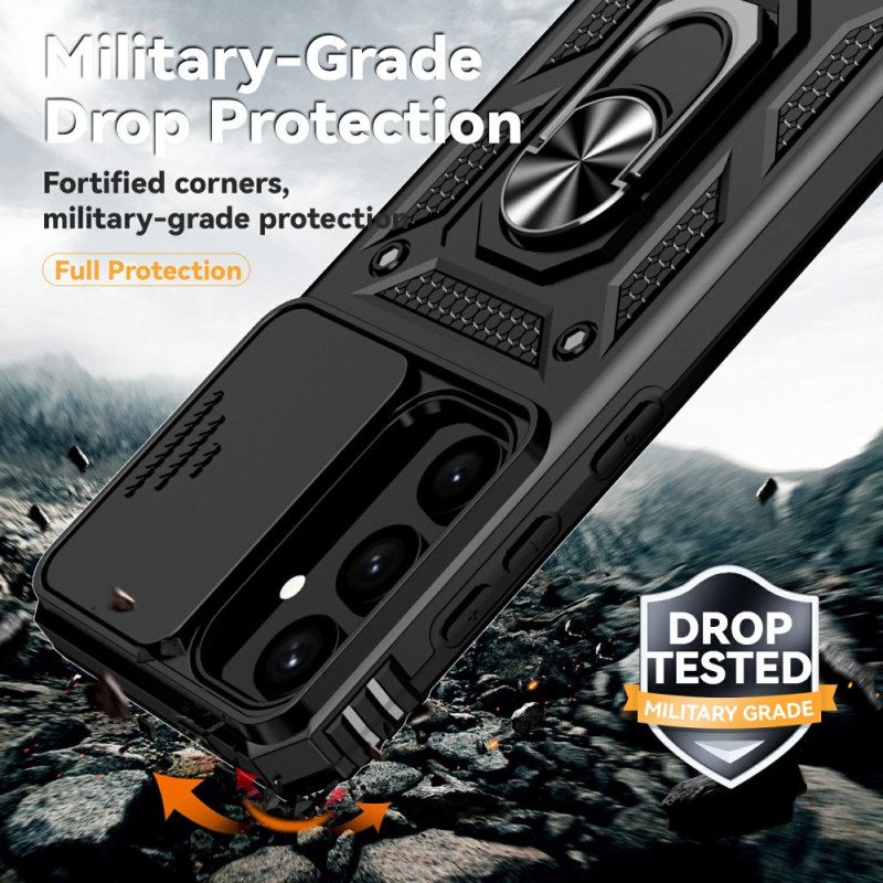 Hoesje Samsung Galaxy S25 Plus 5g Klassieke Ringhouder En Lensbeschermer