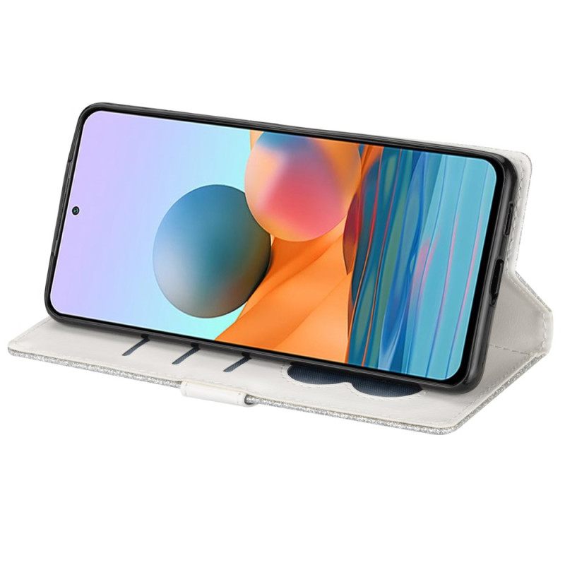 Leren Hoesje Samsung Galaxy S25 Plus 5g Portemonnee Met Pailletten Bescherming Hoesje