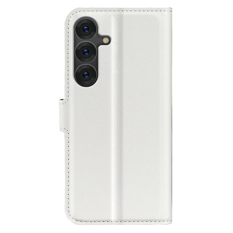 Leren Hoesje Voor Samsung Galaxy S25 Plus 5g Klassiek Lychee Kunstleer
