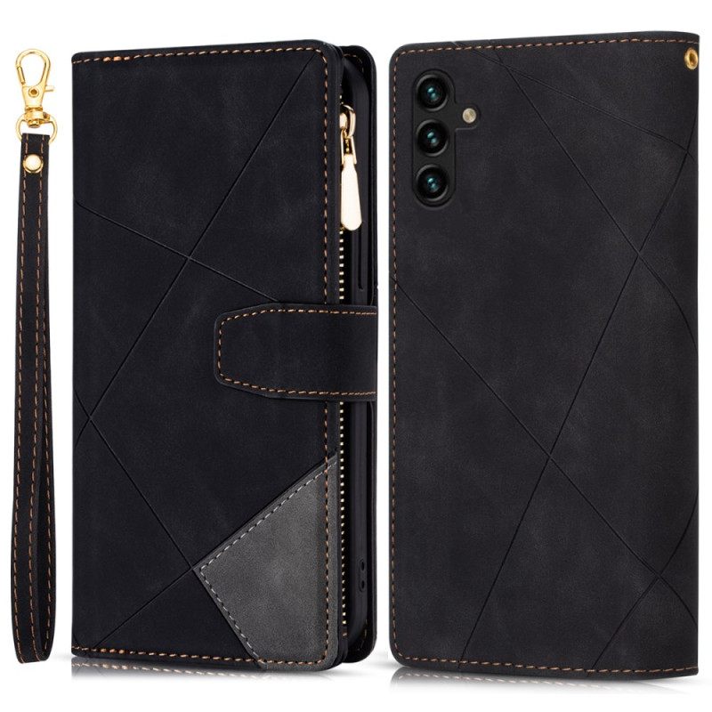 Leren Hoesje Voor Samsung Galaxy S25 Plus 5g Portemonnee Met Geometrisch Patroon