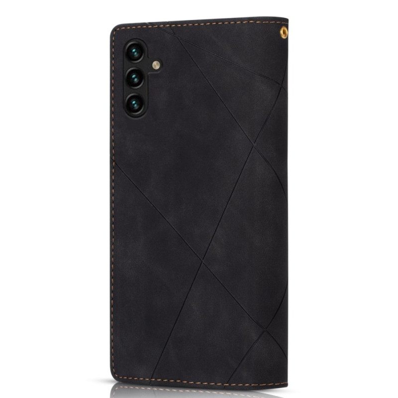 Leren Hoesje Voor Samsung Galaxy S25 Plus 5g Portemonnee Met Geometrisch Patroon