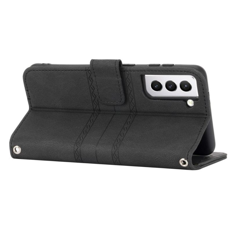 Leren Hoesje Voor Samsung Galaxy S25 Plus 5g Rand En Bandje