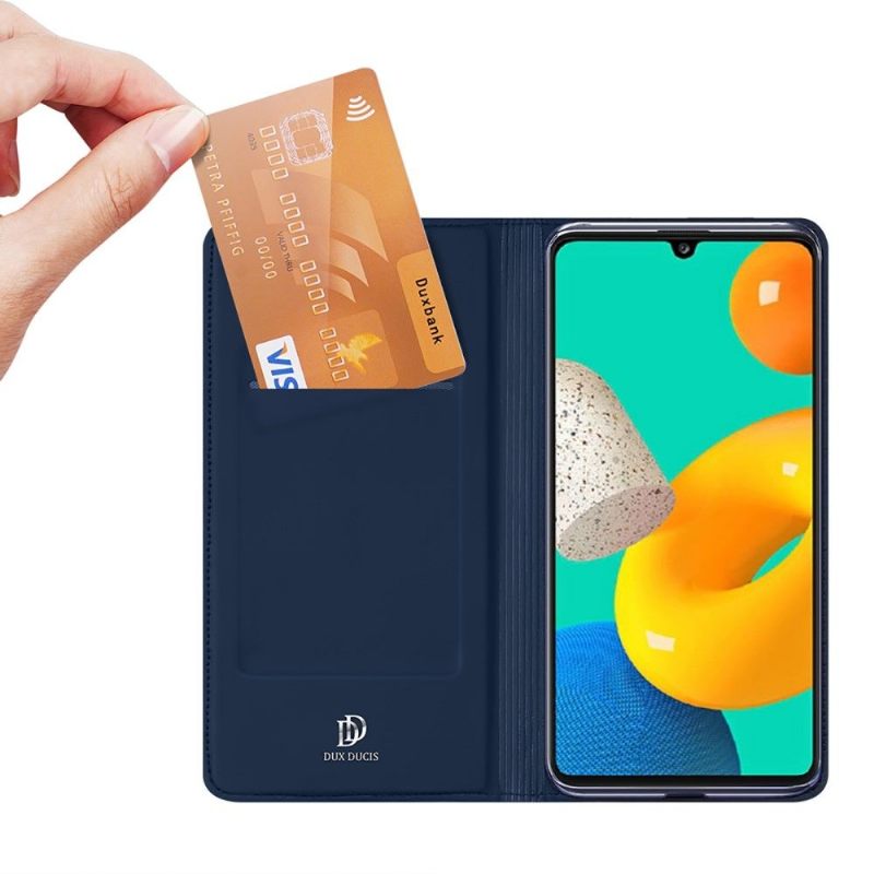 Cover voor Samsung Galaxy M32 Zakelijk Satijneffect