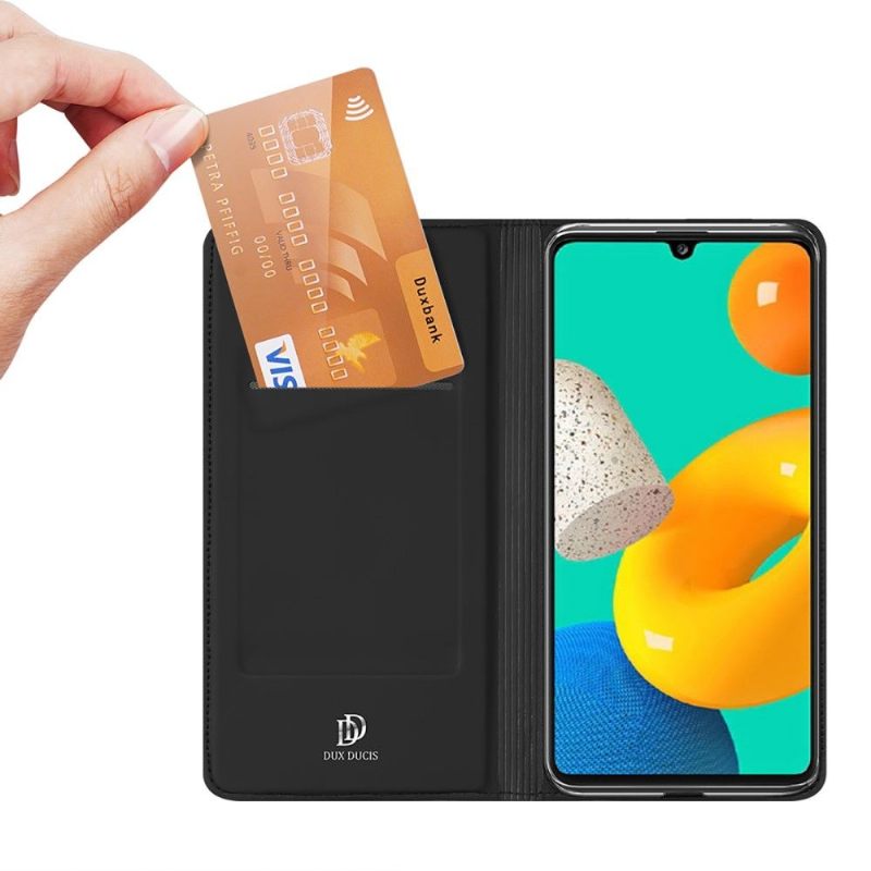 Cover voor Samsung Galaxy M32 Zakelijk Satijneffect