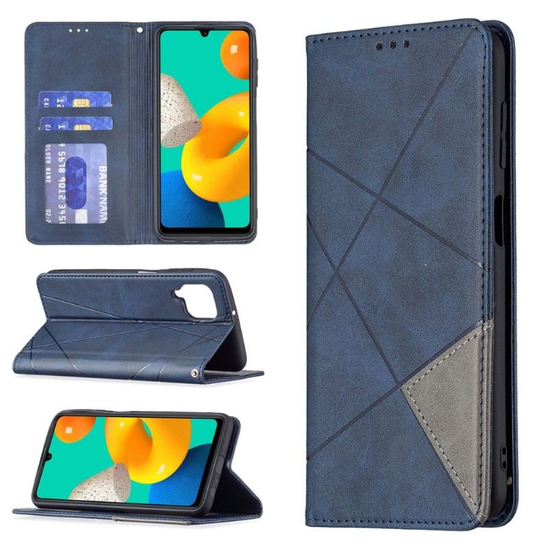 Folio-hoesje voor Samsung Galaxy M32 Célinia Style Lederen Kaarthouder