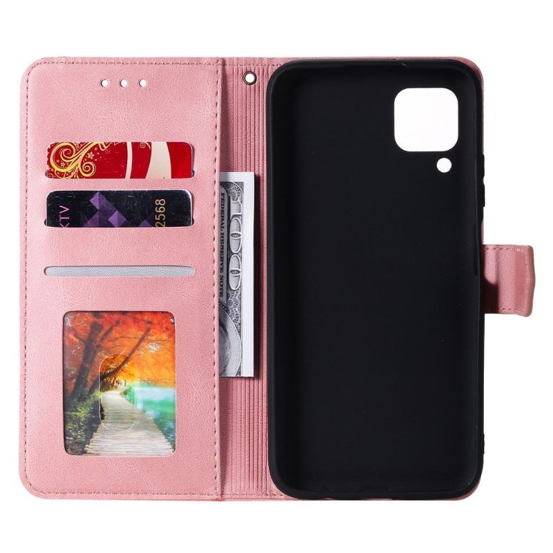 Folio-hoesje voor Samsung Galaxy M32 Met Ketting Tweekleurig Folio