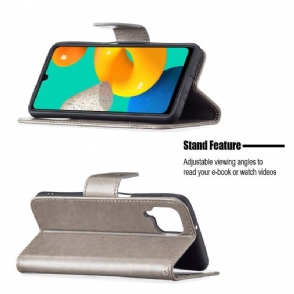 Folio-hoesje voor Samsung Galaxy M32 Ondersteuningsfunctie Vlinders