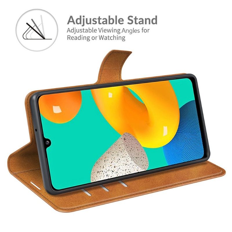 Folio-hoesje voor Samsung Galaxy M32 Portemonnee Leren Leerstijl