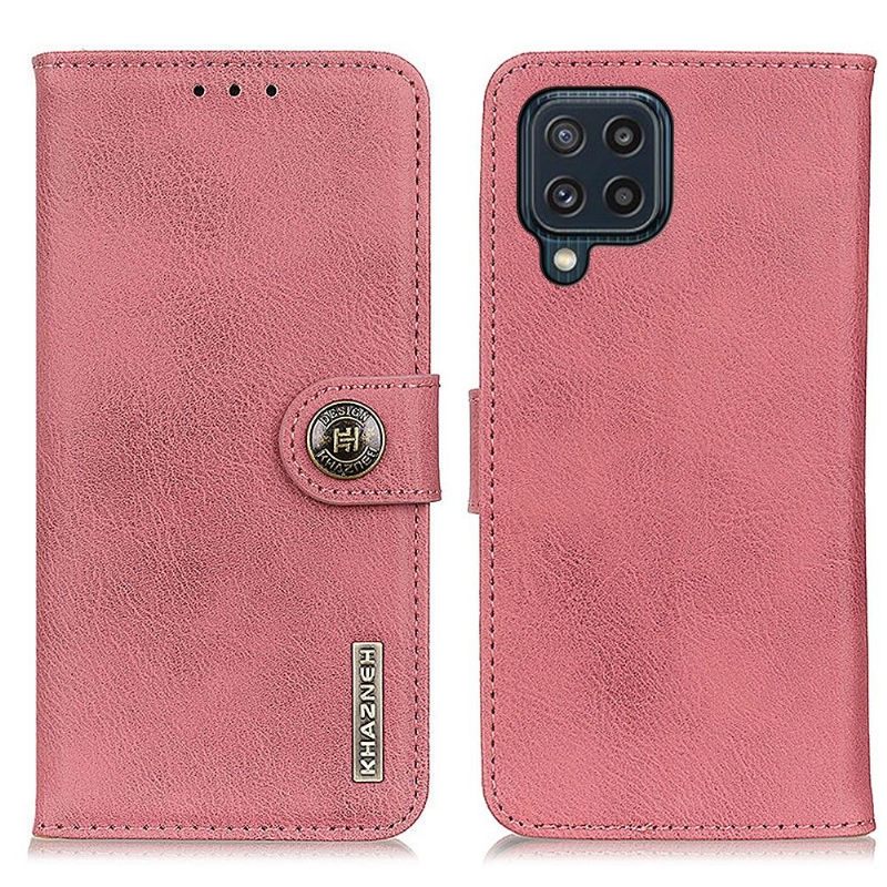 Leren Hoesje voor Samsung Galaxy M32 Bescherming Khazneh Leder Effect Kaarthouder