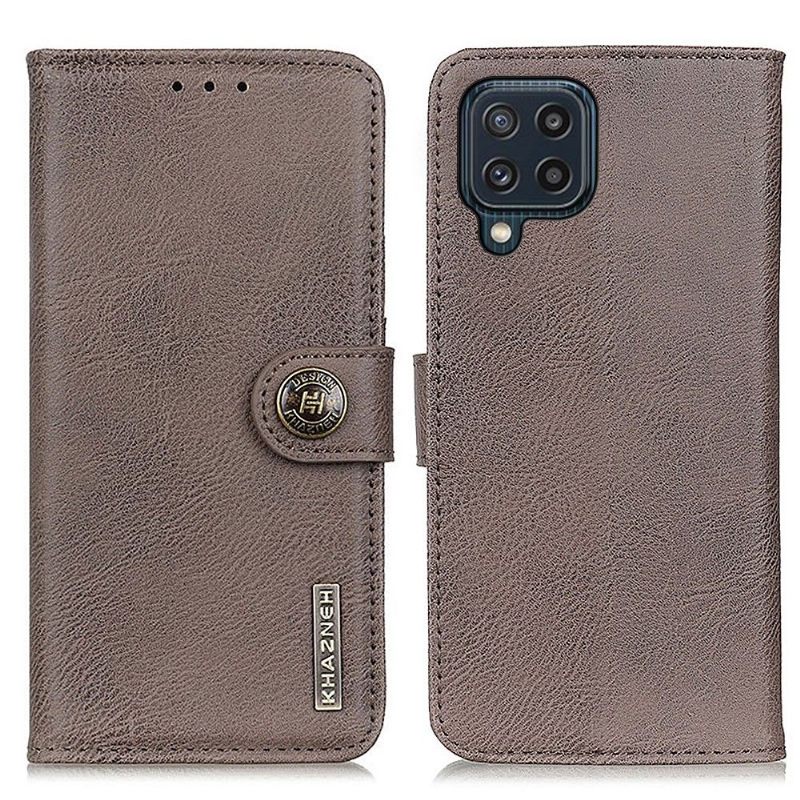 Leren Hoesje voor Samsung Galaxy M32 Bescherming Khazneh Leder Effect Kaarthouder