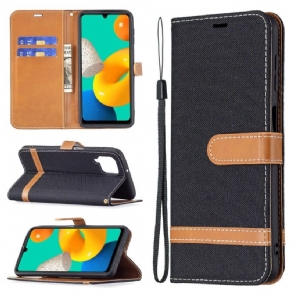 Leren Hoesje voor Samsung Galaxy M32 Bescherming Stoffen Bekleding