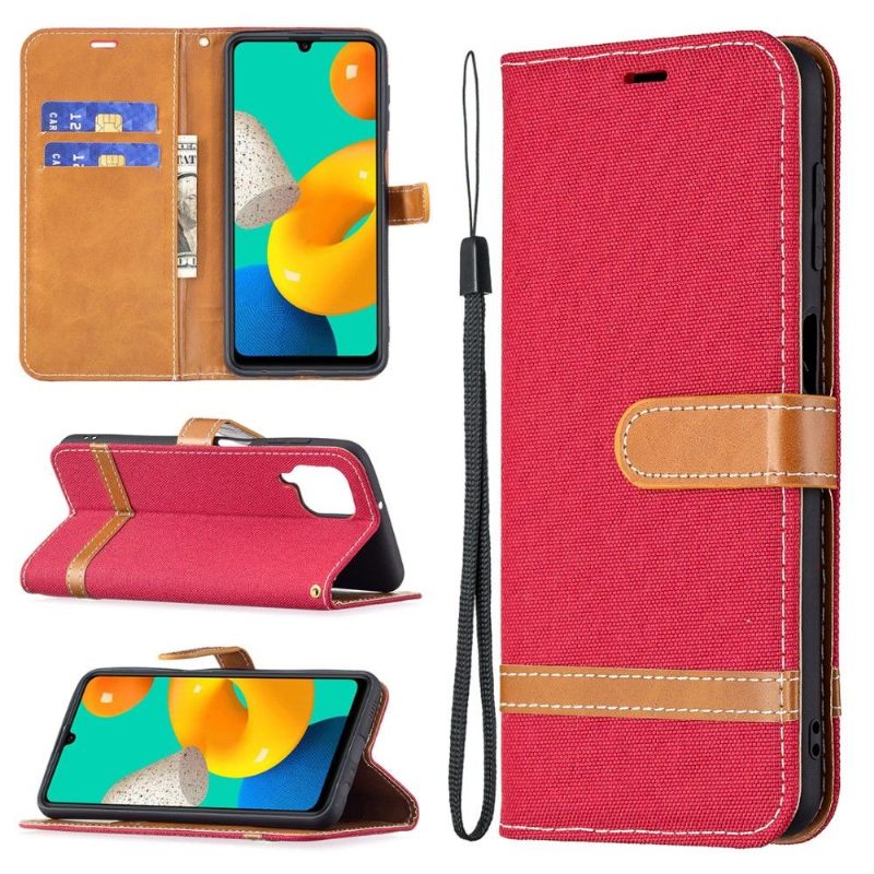Leren Hoesje voor Samsung Galaxy M32 Bescherming Stoffen Bekleding