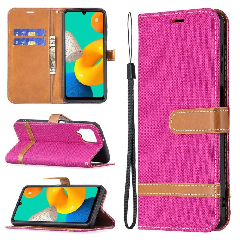 Leren Hoesje voor Samsung Galaxy M32 Bescherming Stoffen Bekleding