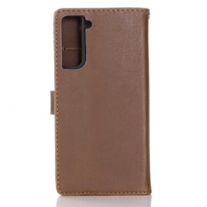 Cover voor Samsung Galaxy S21 Plus 5G Retro Leereffect