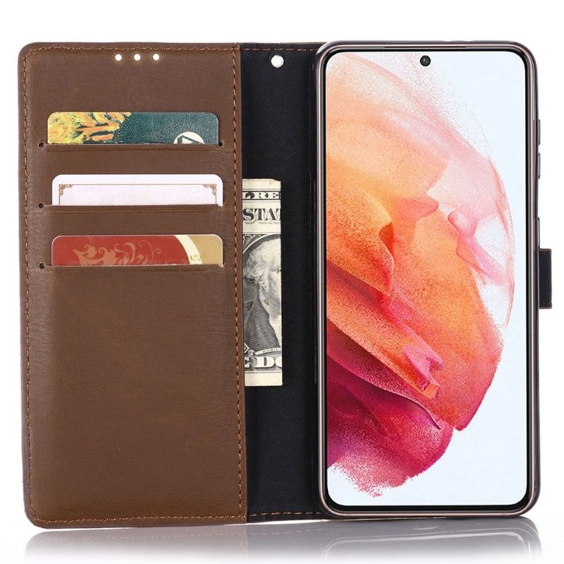 Cover voor Samsung Galaxy S21 Plus 5G Retro Leereffect