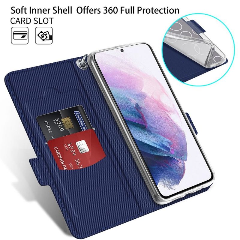 Folio-hoesje voor Samsung Galaxy S21 Plus 5G Anti-fall Victoria-stijl Leer