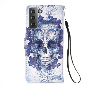 Folio-hoesje voor Samsung Galaxy S21 Plus 5G Calavera-patroon