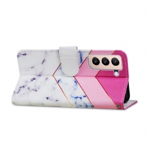 Folio-hoesje voor Samsung Galaxy S21 Plus 5G Marmeren Geometrie