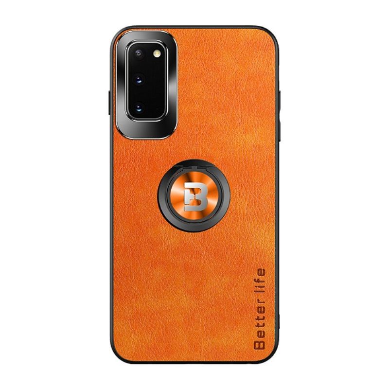 Hoesje voor Samsung Galaxy S21 Plus 5G Ringvorm Stijl Leer