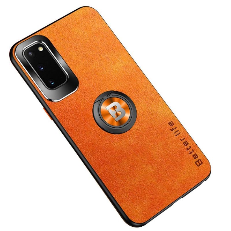 Hoesje voor Samsung Galaxy S21 Plus 5G Ringvorm Stijl Leer